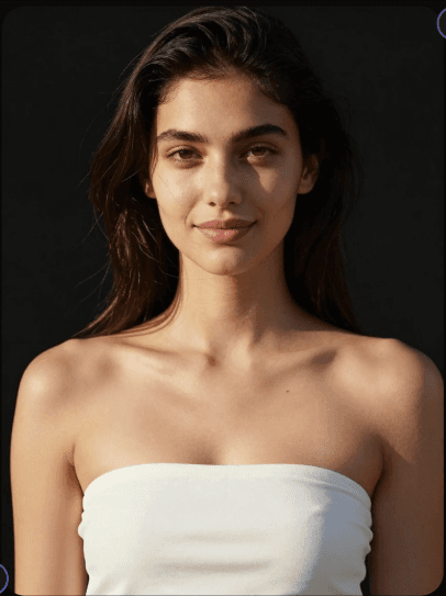 AI generated fashion model portrait